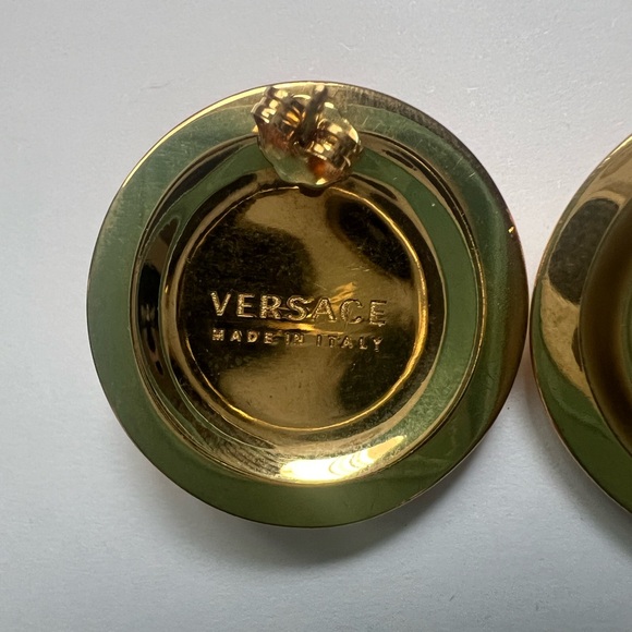 Versace TRIBUTE MEDUSA Large STUD EARRINGS in Gold - Picture 8 of 13